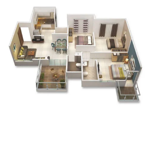 Sadguru Empire Kiwale 3BHK Floorplan